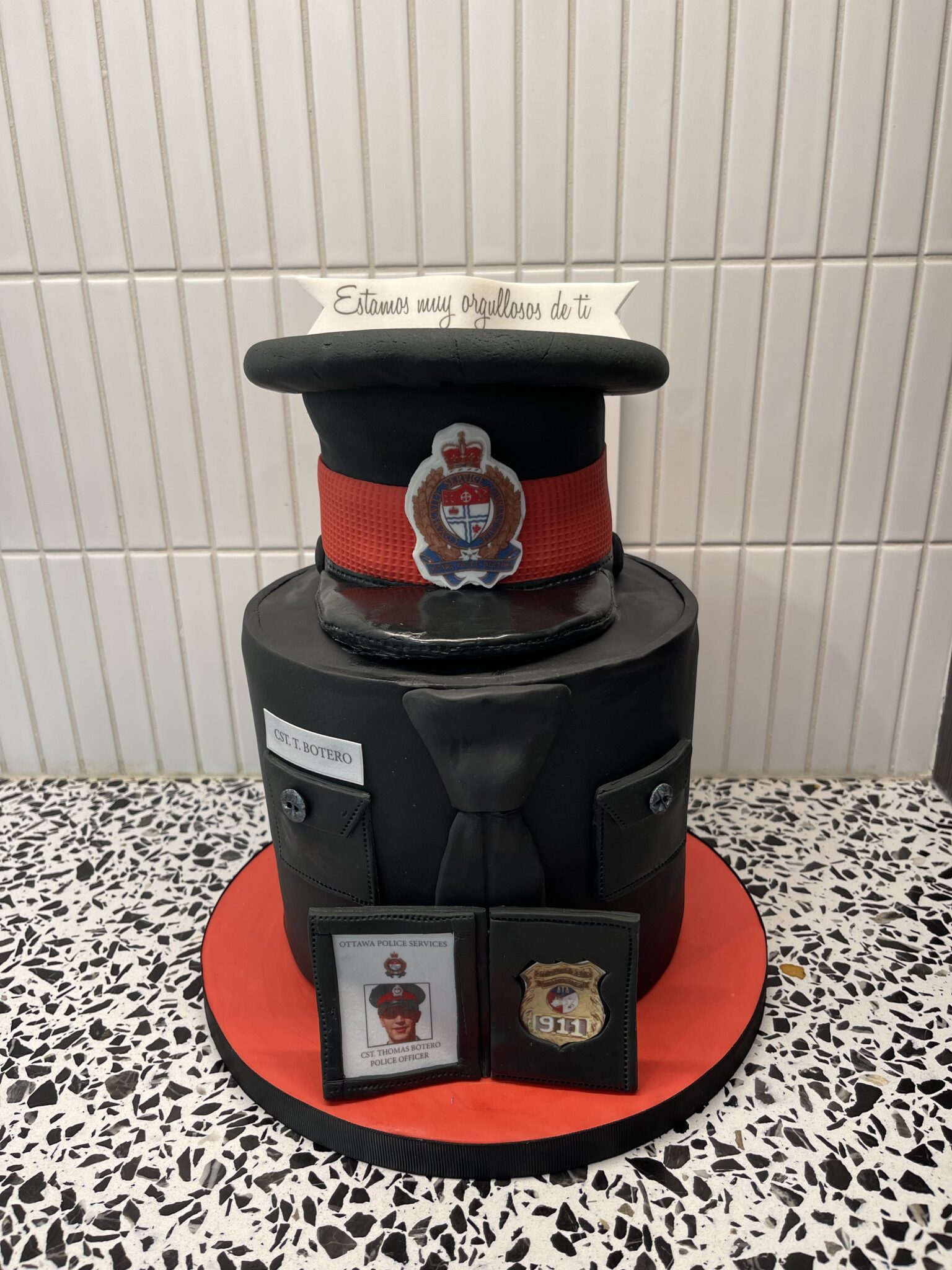 Ottawa Police Cake with Cap and ID Card
